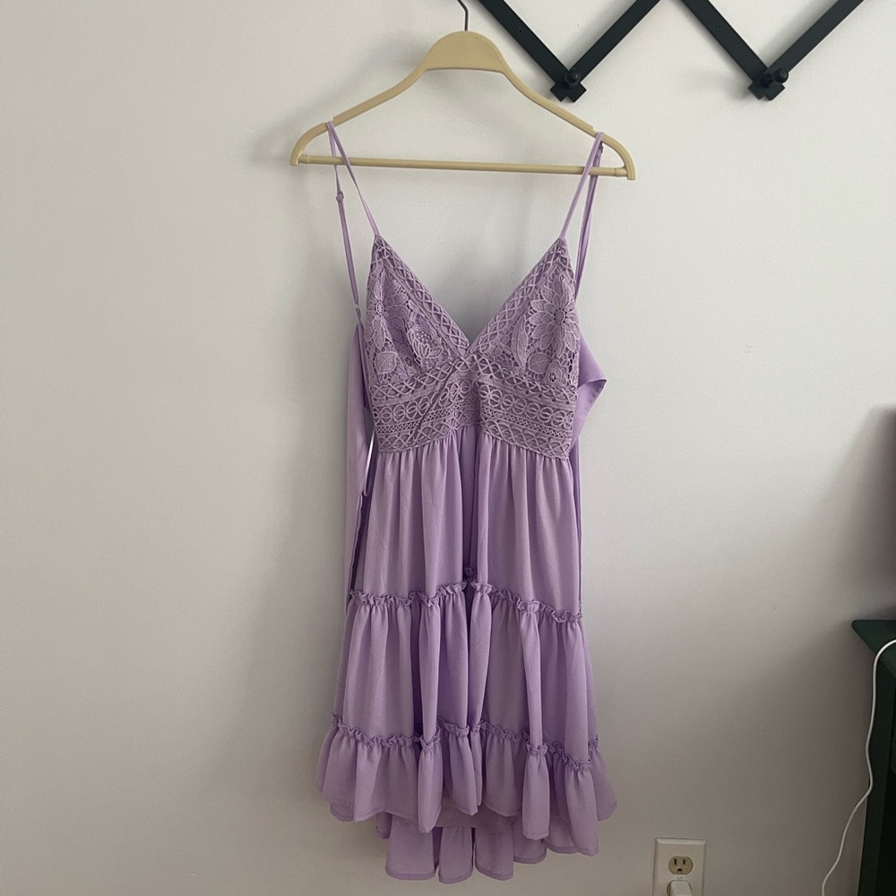Pink Lily purple tiered dress